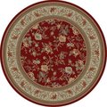 Concord Global 5 ft. 3 in. Ankara Floral Garden - Round, Red 62200